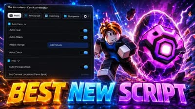 God Mode, Auto Farm, Auto Catch, Hatch, Dungeons & ESP