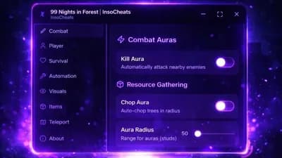 Auto Chop, God Mode, Auto bring items, Alot more