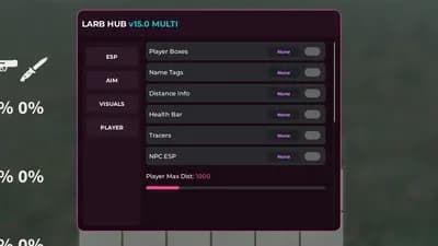 LURB HUB V15.0 | UNIVERSAL AIMBOT, ESP, FREECAM, INF JUMP,