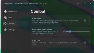 FoggyHub - TP, autos, instant interact, god mode, free VIP