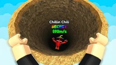 Fall down a hole for Brainrots! | EASY MONEY MAKING