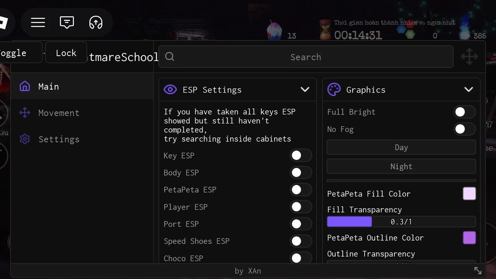 esp key,peta,teleport