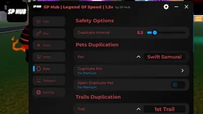 Legends Of Speed SP Hub v1.3 Duplicate Pets, Auto Evolve