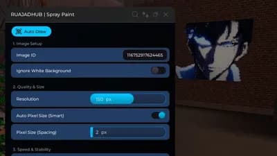 Spary Paint Auto Draw Support Asset ID MaxPixel 256px