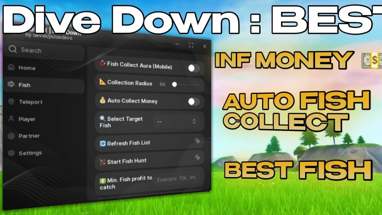 DIVE DOWN | PULSE X HUB | NF 🐳🥽⚡💤 BEST MONEY FARM!!!I