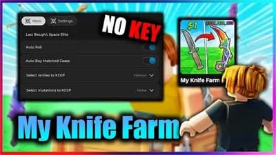 My Knife Farm Script - Auto Roll, Select Buy Case