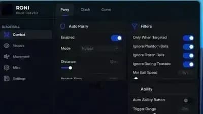 BEST AUTO PARRY auto curve skin,sword channger etc PAID