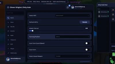 Auto Farm, Auto Status, Auto Roll, Auto Skills 