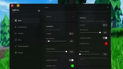 Syllinse OP Script AutoLoot AutoMine KillAura FreeBuild