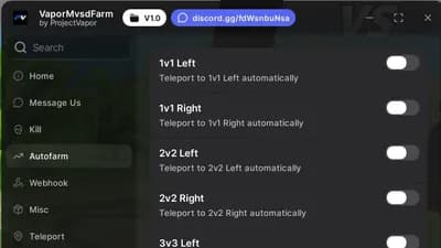 Autokill + Autofarm + Teleport + Webhook + AntiAfk + Display