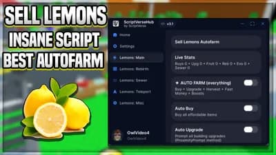 INF Money Farm, Auto Rebirth, Auto Build, Teleports!