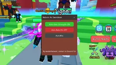 Auto Gain Strength, Auto Rebirth, Auto Win 🌟🌟🌟