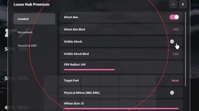 Silent Aim , HitBox , Fly , Esp , No recoil and moore 