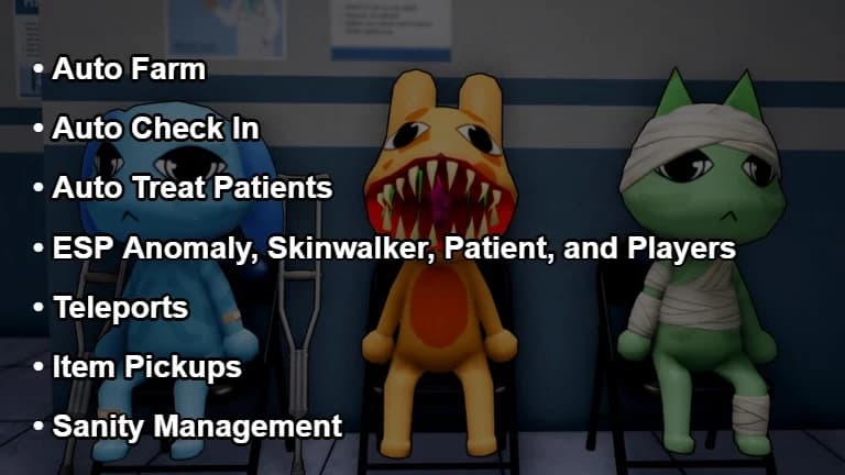 Auto Check in Auto Treat Patients Auto Farm Insta Prompt