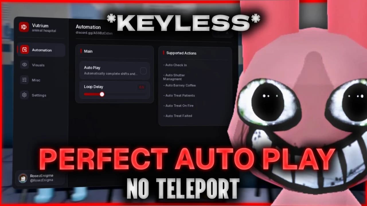 KEYLESS Automatic Gameplay No Teleporting Infinite Sanity OP