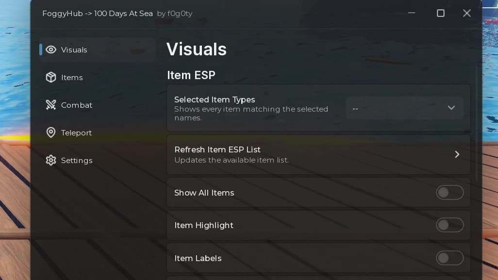 FoggyHub - bring items, kill aura, eat/item aura, more