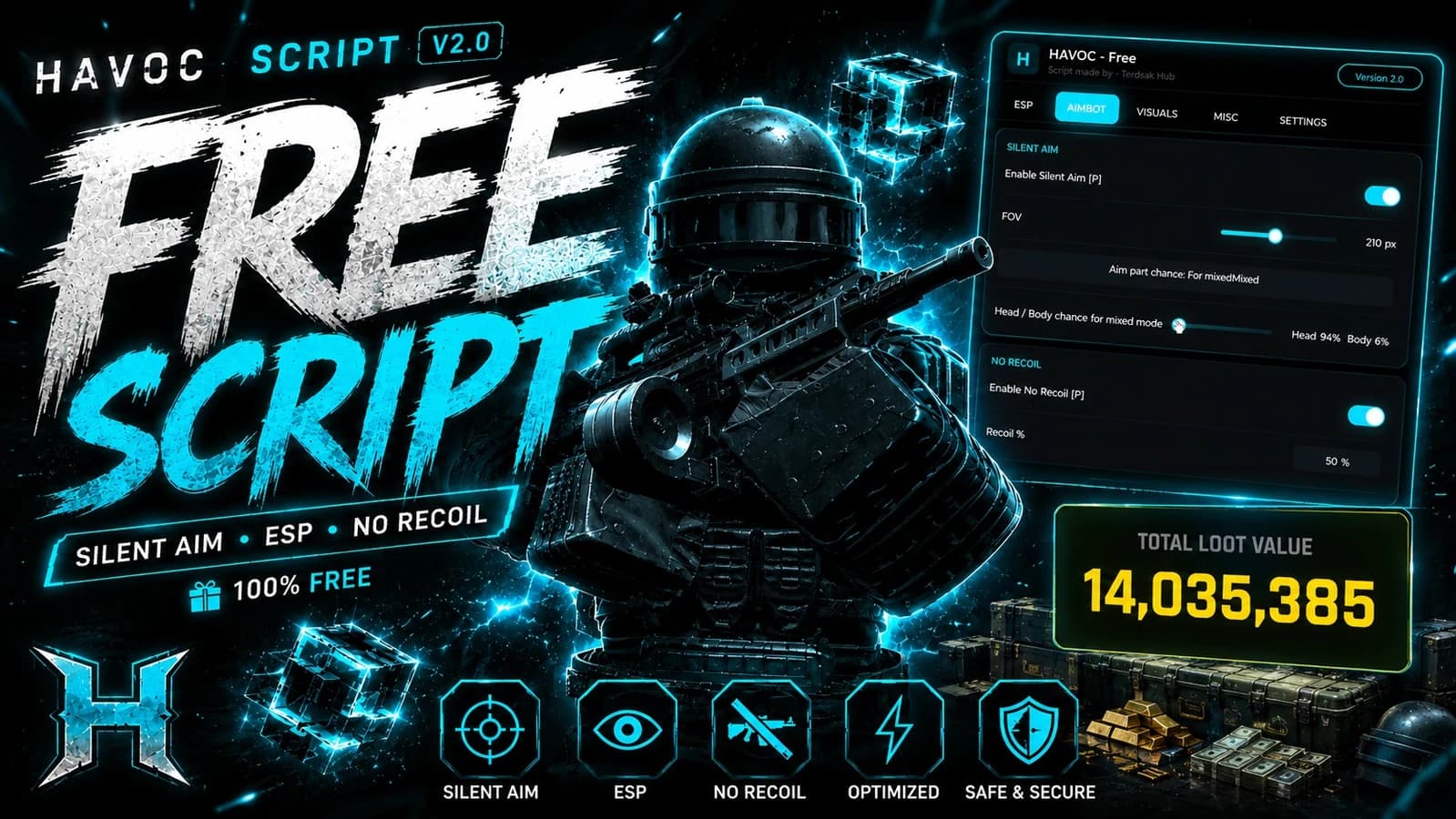  FREE HAVOC Script [ SilentAim / ESP / LOOT ESP] And more