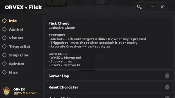 ORVEX Flick | BEST AIMBOT SCRIPT | Free | Undetected 