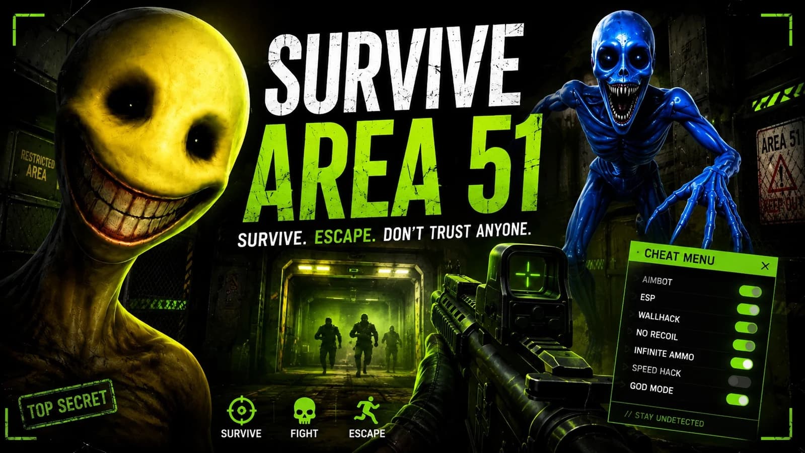 👽 | 🚪Survive Verity in Area 51🔦 | Aim | Open Source