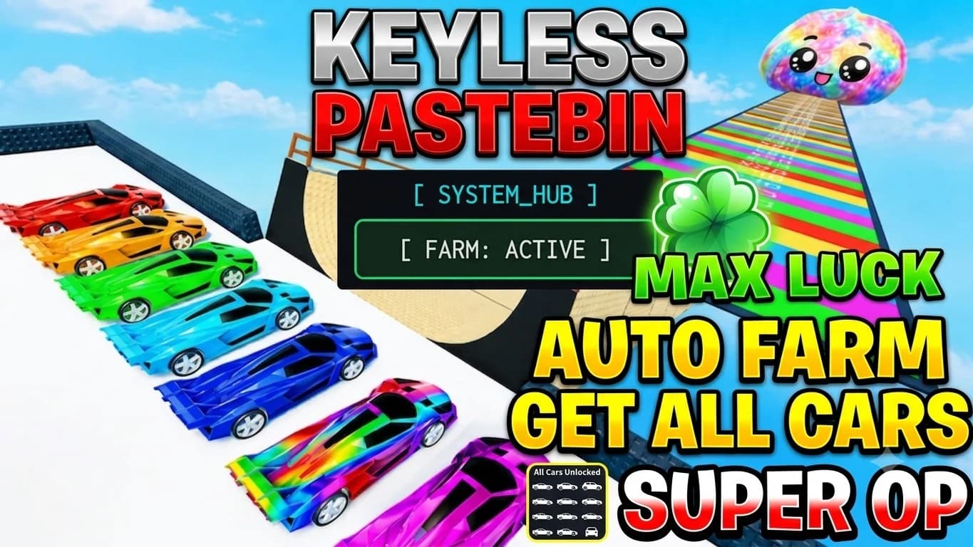KEYLESS | PASTEBIN | INFINITE LUCK | AUTOFARM | UNLOCK ALL