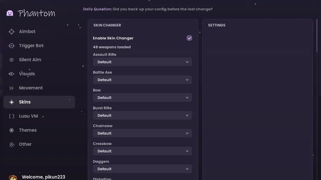External with Skin Changer for Rivals and [FPS] One Tap