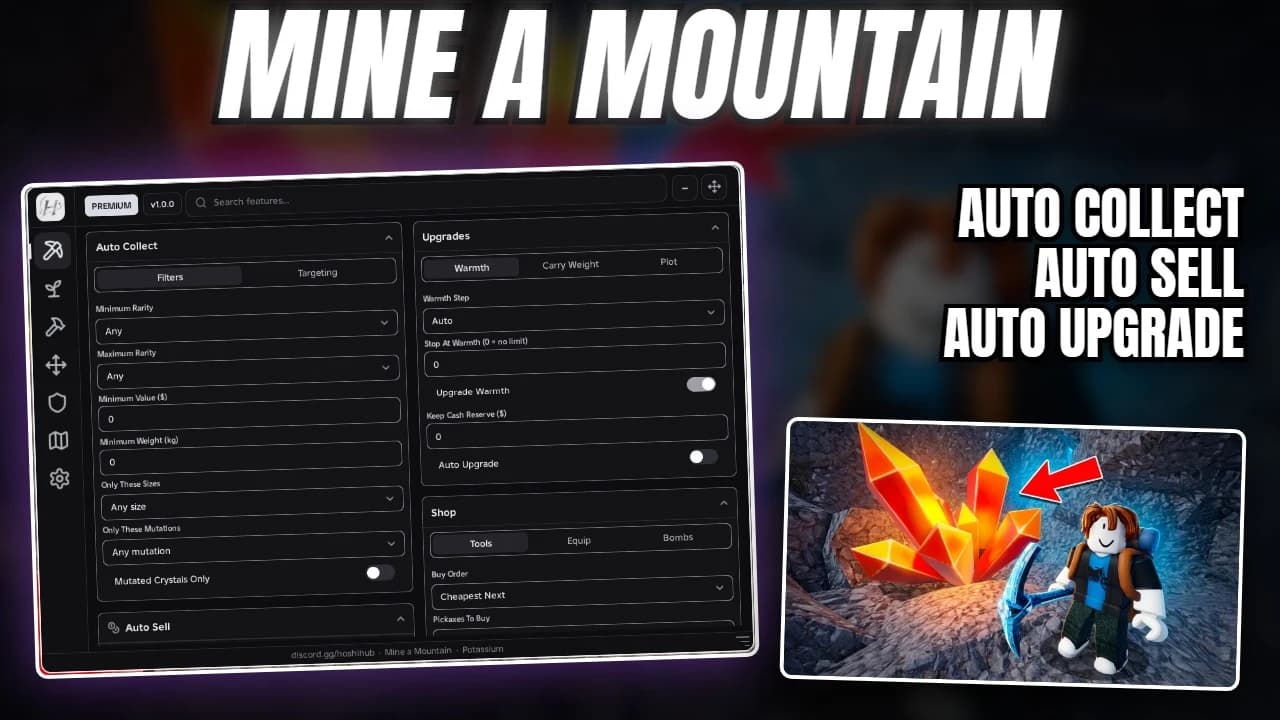 Hoshi Hub | Auto Collect, Auto Sell Auto, Upgrade
