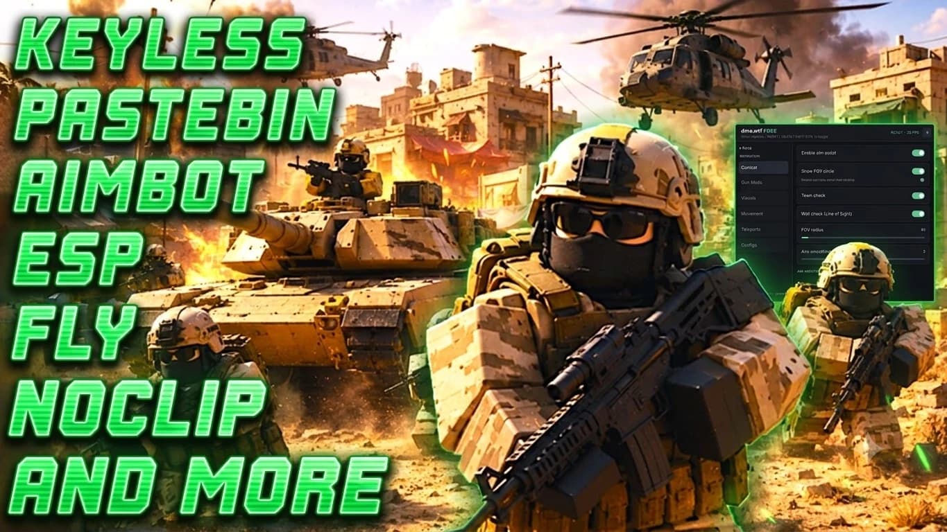 PASTEBIN | KEYLESS | AIMBOT | ESP | FLY | AND MORE