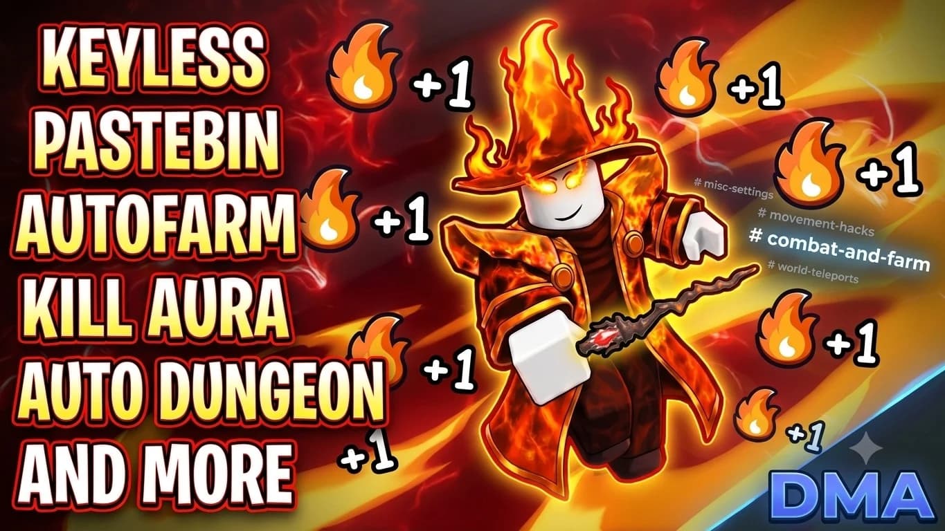 PASTEBIN | KEYLESS | AUTOFARM | AUTO DUNGEON | KILL AURA AND