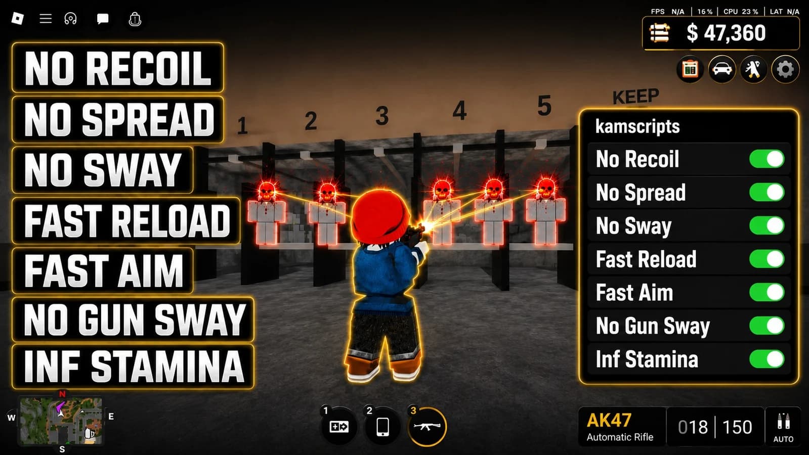 %100 antiban, infinite stamina op gun mods (no recoil etc..)