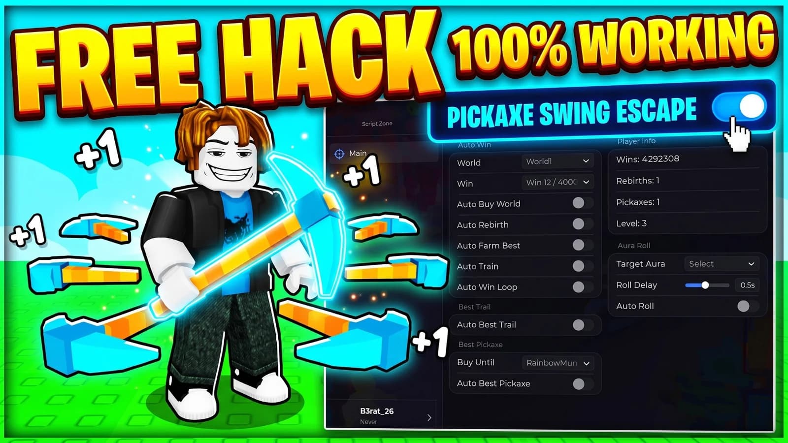 Pickaxe Swing Escape Auto Farm