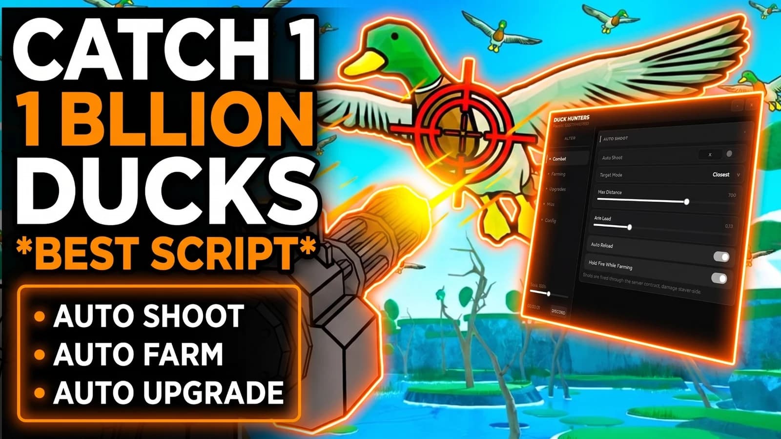 CATCH 1 BILLION DUCKS AUTO FARM AUTO SHOOT AUTO UPGRADES