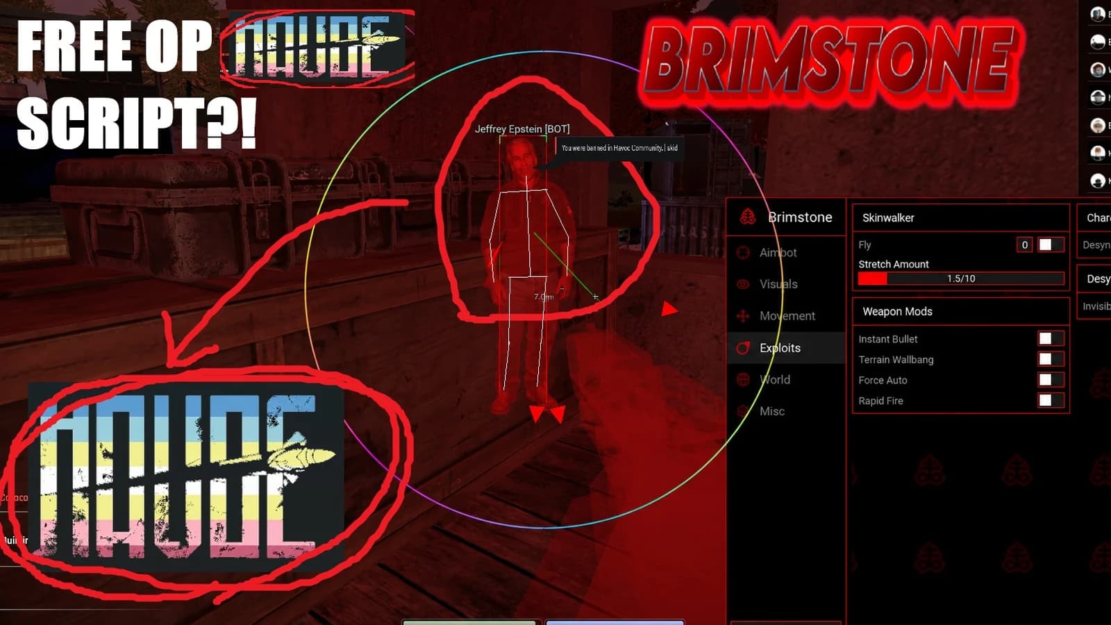 Brimstone |  Silent aim, Rapid Fire, No Recoil, Invisibility