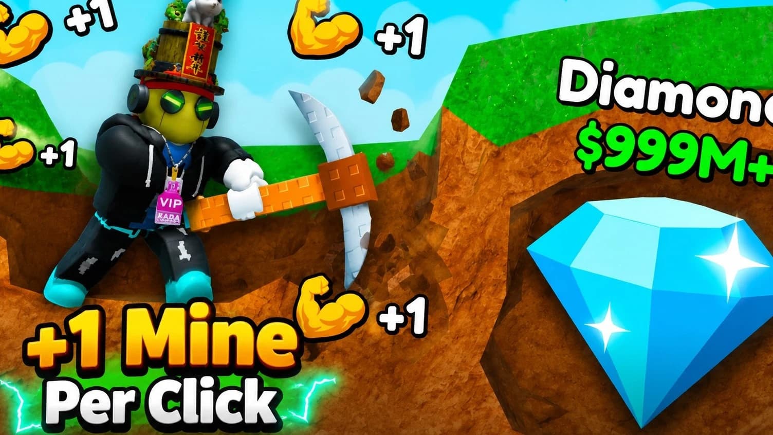 ⛏️ MINE PER CLICK | AUTO-MINE + GEMS | NO KEY | PC