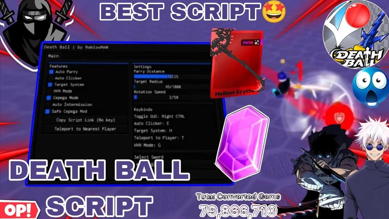 💀 DEATH BALL | AUTO-DODGE + AIMBOT | NO KEY | PC