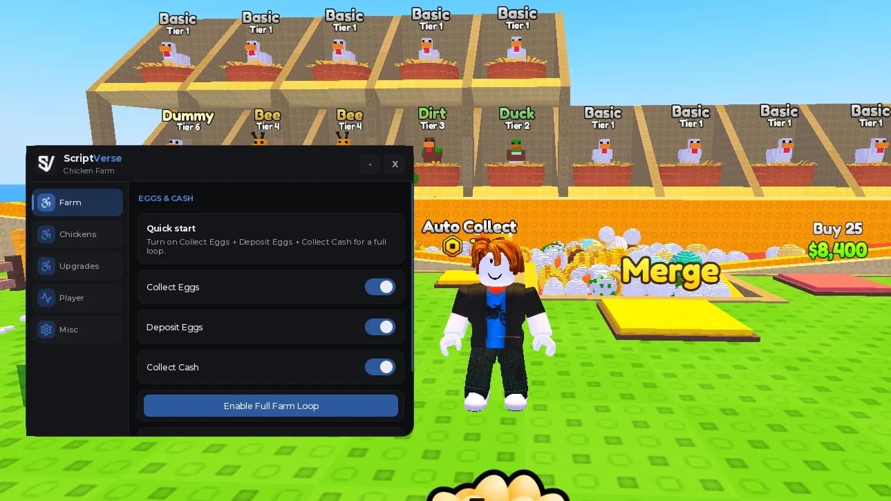 OP Autofarm | Auto Eggs | Auto Cash | Auto Buy | Merge