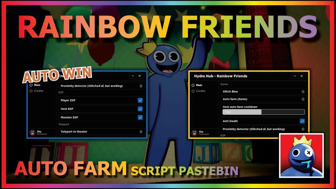 🌈 RAINBOW FRIENDS | AUTO-ESCAPE + ESP | NO KEY | PC