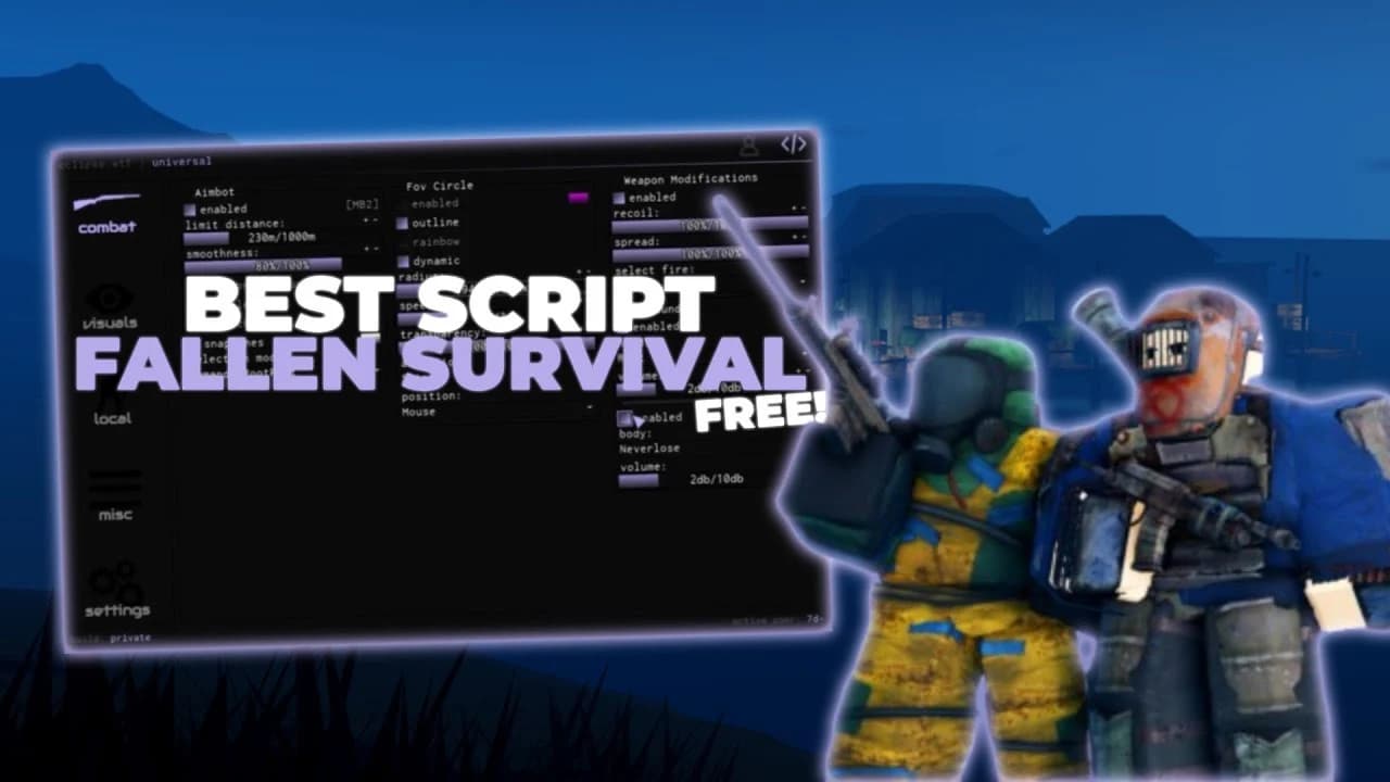 🏹 FALLEN SURVIVAL | AUTO-SURVIVE + ESP | NO KEY | PC