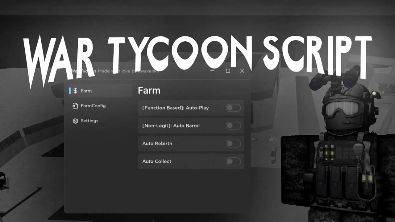 🪖 WAR TYCOON | AUTO-FARM + AUTO-UPGRADE | NO KEY | PC