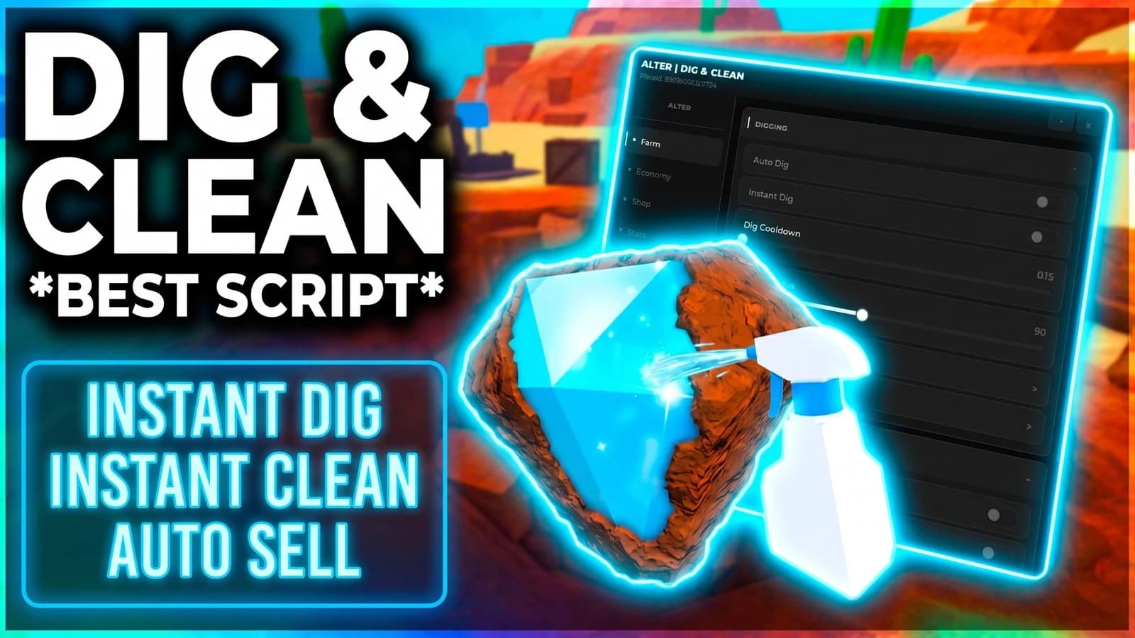 DIG & CLEAN BEST SCRIPT INSTANT DIG INSTANT CLEAN AUTO SELL