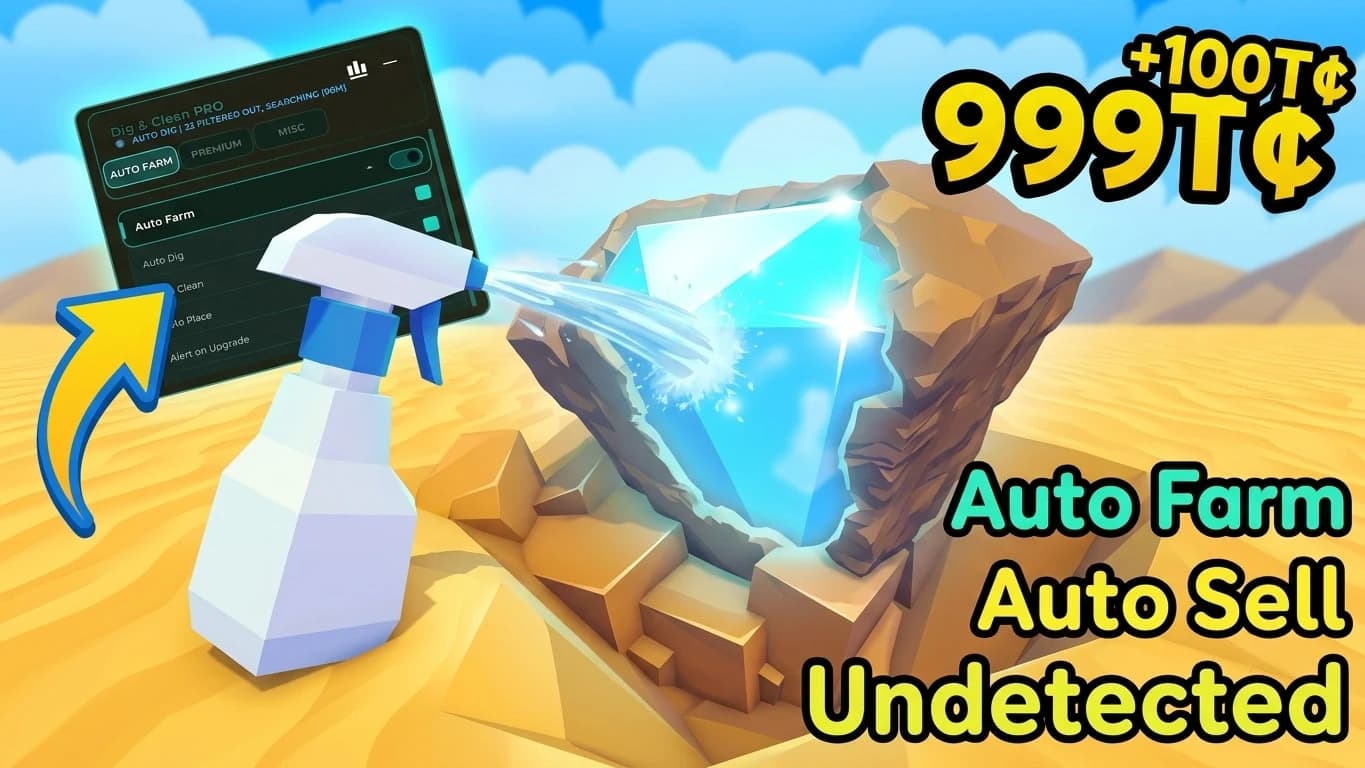 Auto Farm | Auto Dig | Auto Clean | Auto Sell | Very OP ATM