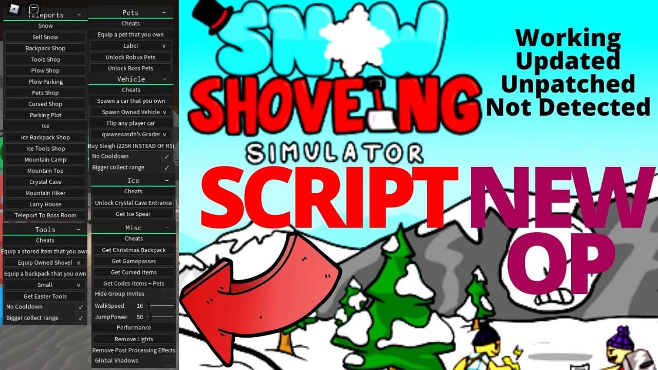 ❄️ SNOW SHOVEL | AUTO-FARM + AUTO-UPGRADE | NO KEY | PC