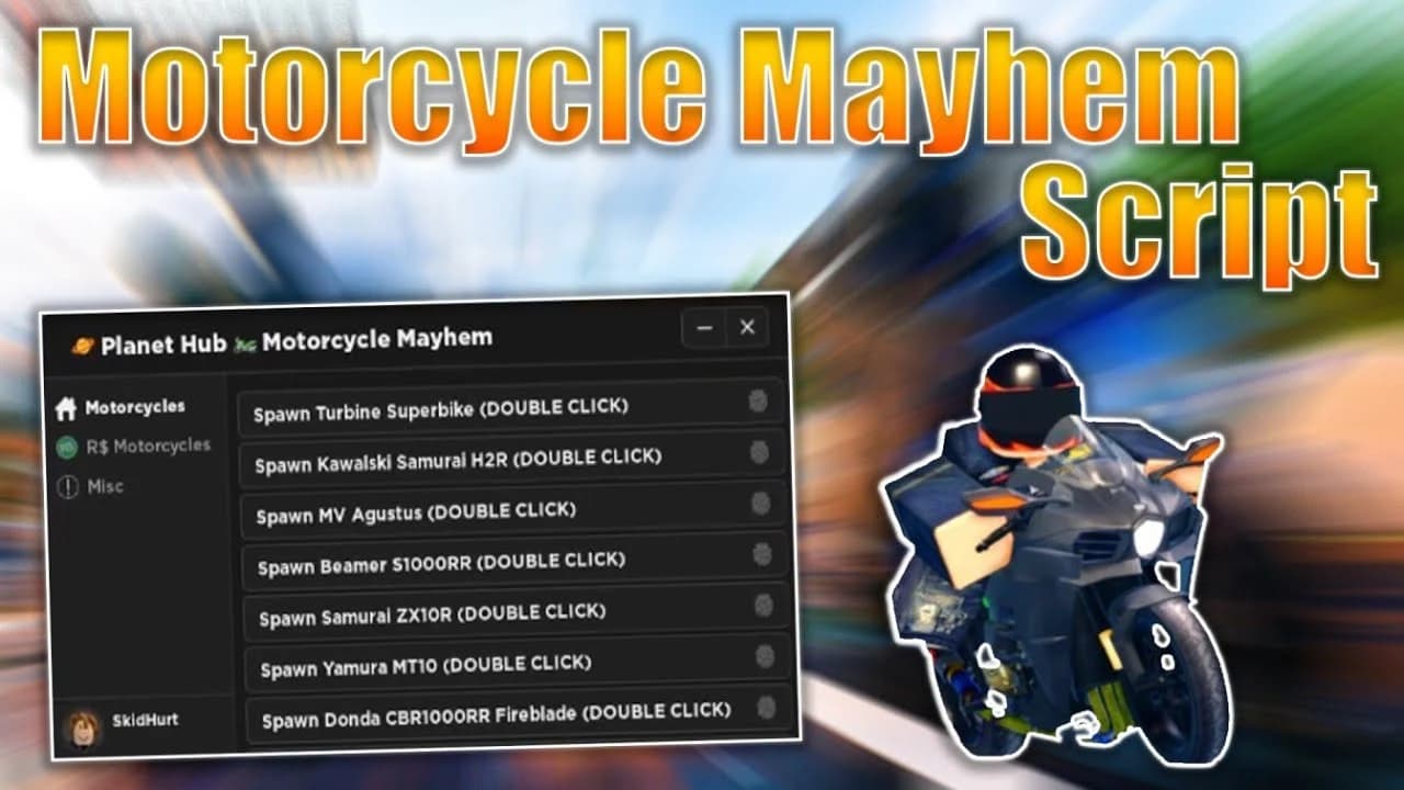 🏍️ MOTORCYCLE MAYHEM | BIKE SPAWN + SPEED | NO KEY | PC