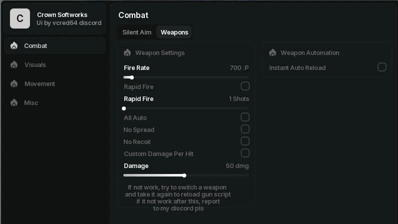 Silent aim, Gun mods, speedhack, instant interact And More!