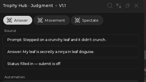 Trophyhub | AI Judge | Auto AI Responses