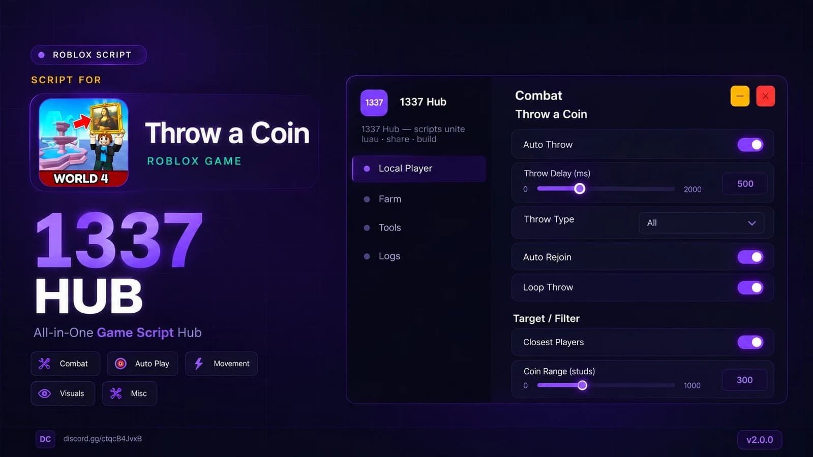 [ KEYLESS/NO KEY ] THROW A COIN