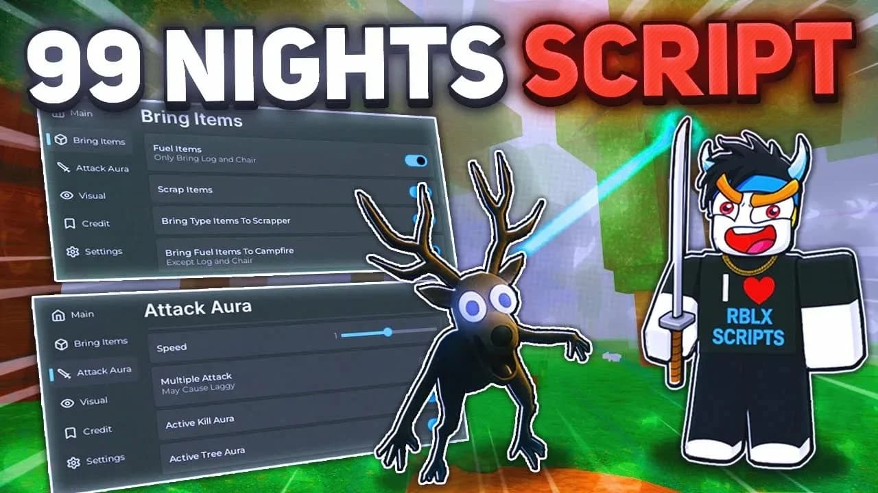 🌲 99 NIGHTS | KILLAURA + GOD MODE | NO KEY | PC
