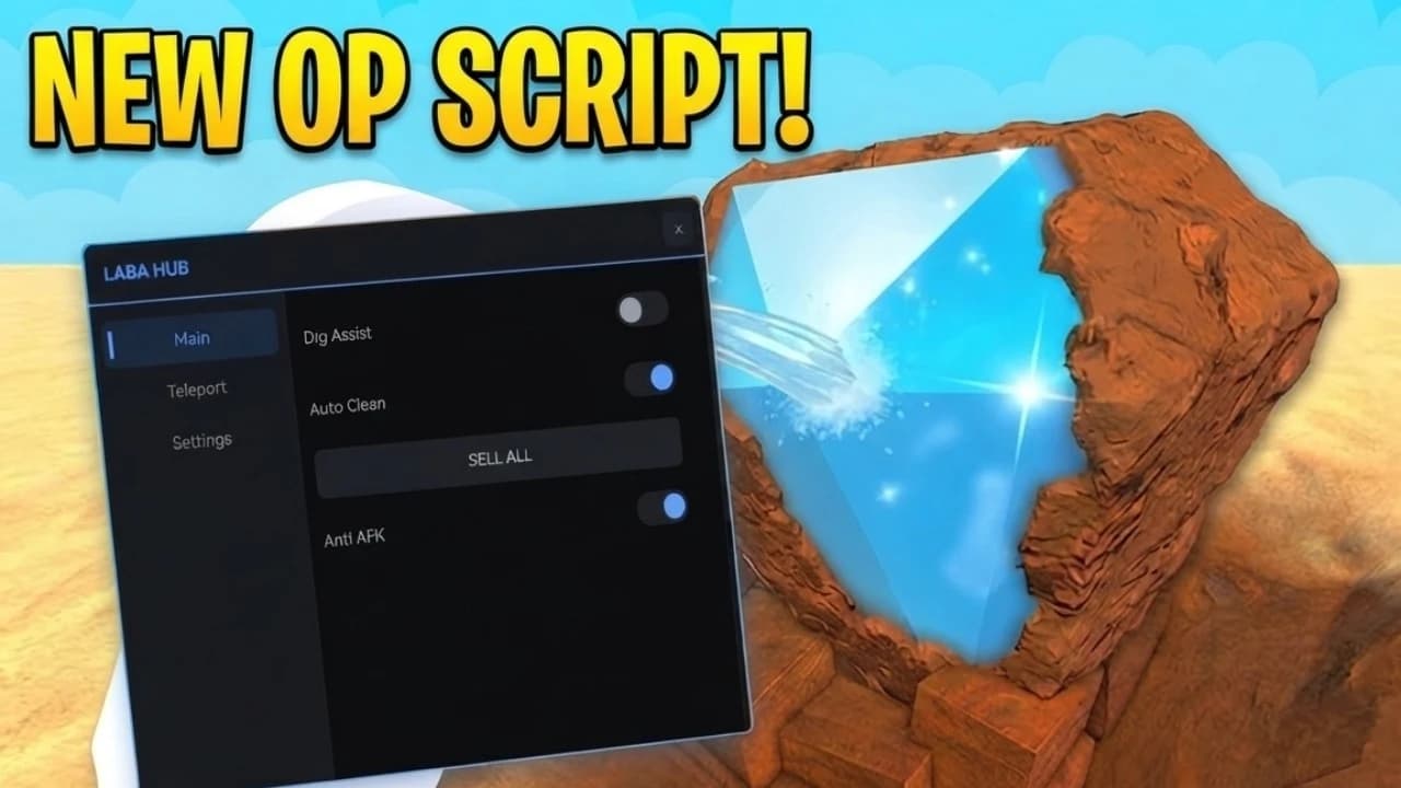 DIG & CLEAN FREE OP SCRIPT (INSTANT CLEAN)
