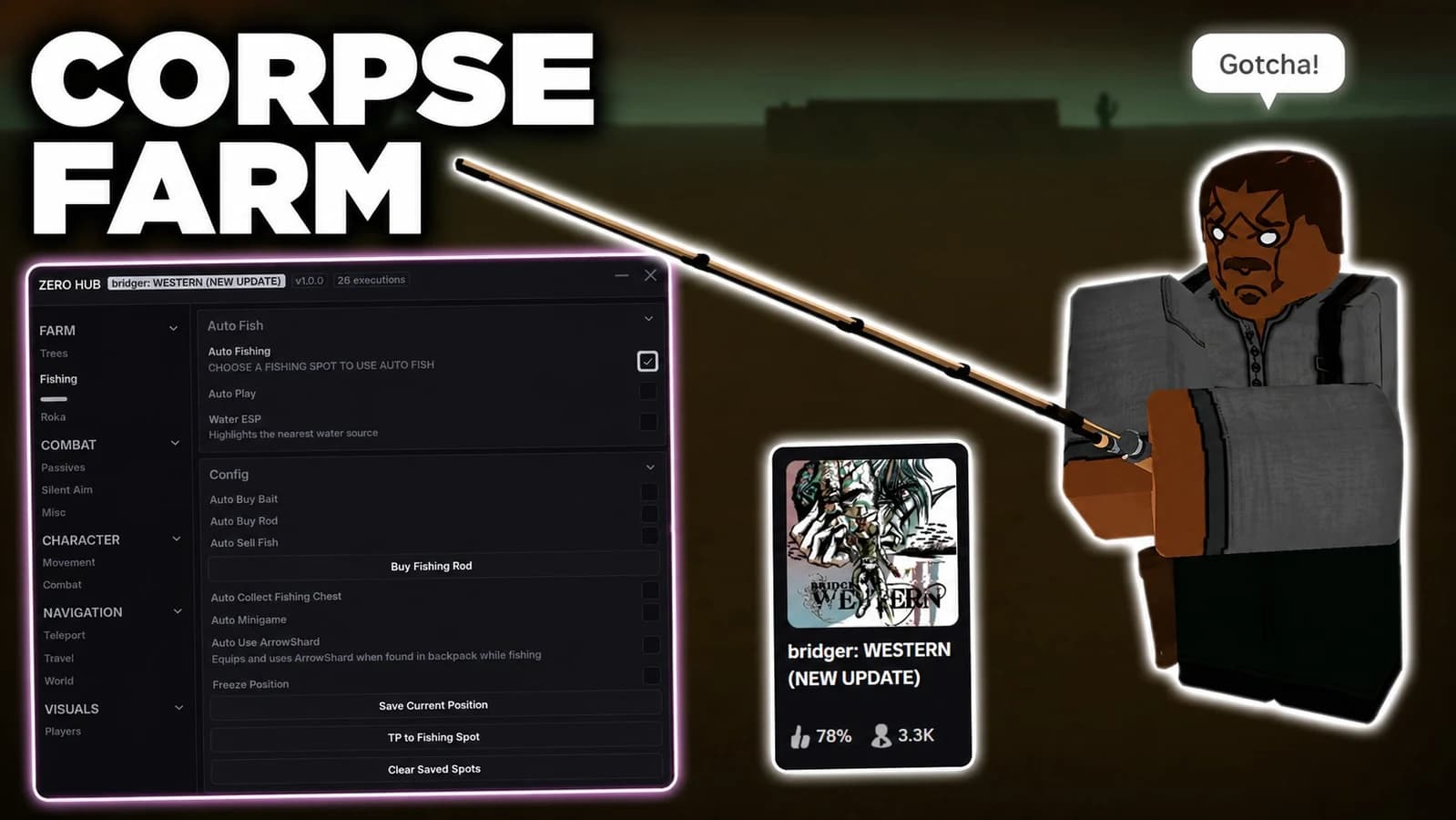 BEST SCRIPT - STAND FARM, FISH FARM, KILL ALL, SILENT AIM