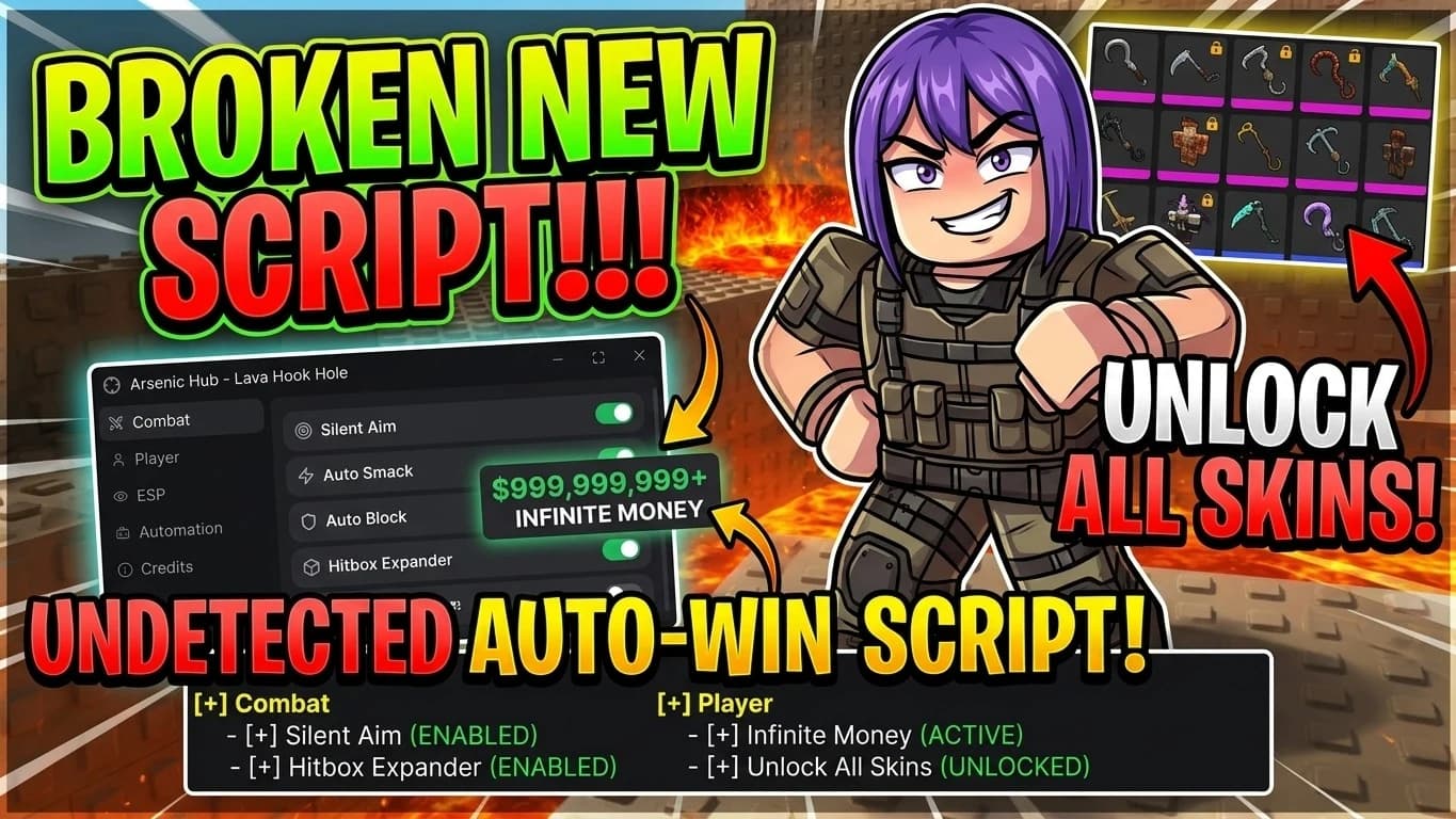 Infinite Money, Unlock All Skins | Arsenic Hub