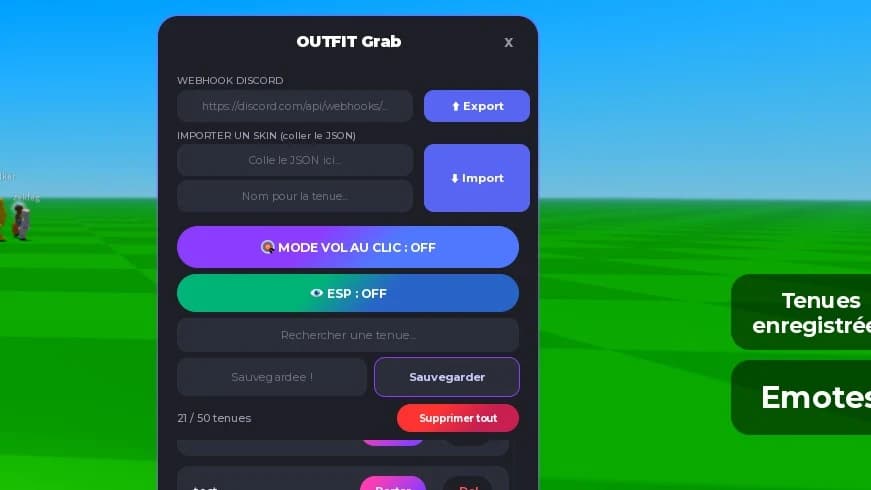 Catalog scipt Grab Outfit